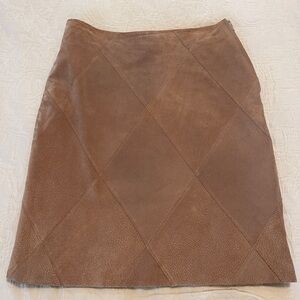 Genuine Leather Vintage Suede Skirt